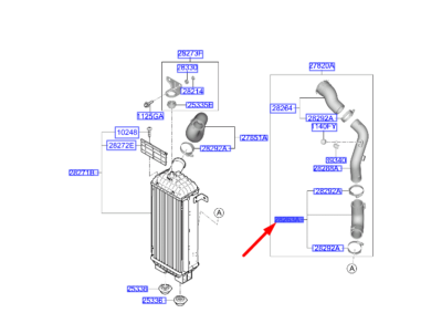 İNTERCOOLER HORTUMU ALT TUCSON/SPORTAGE/KONA 2018- 28266-2U301-MOBIS